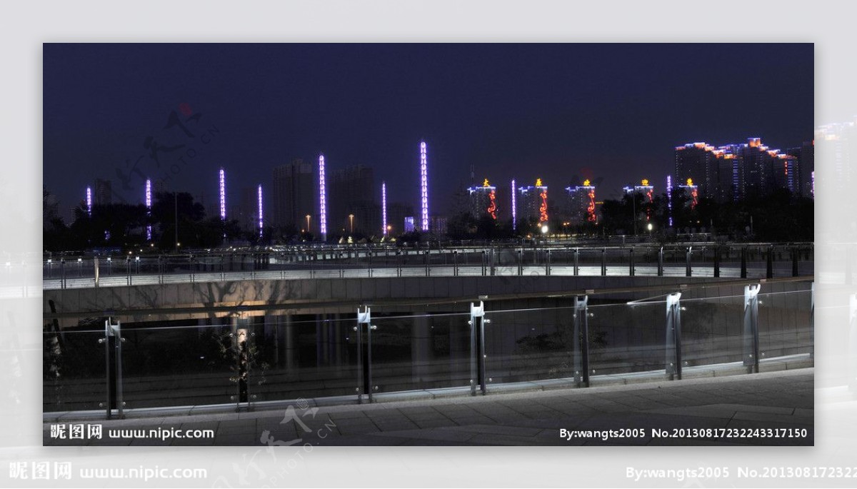 滨河东路夜景图片