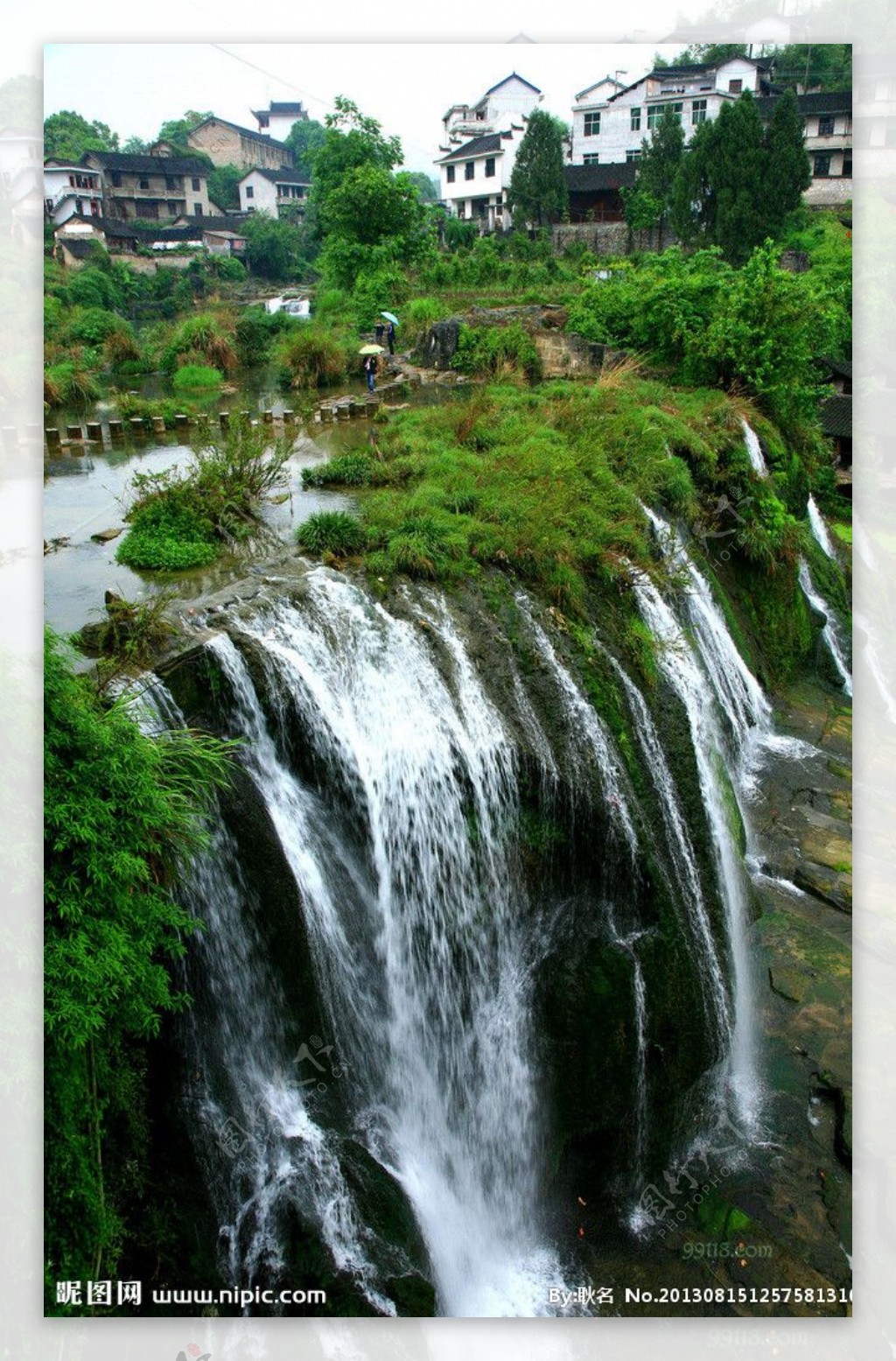 乡村流水风光图片