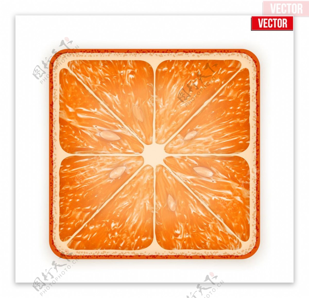 橘子橙色背景图片