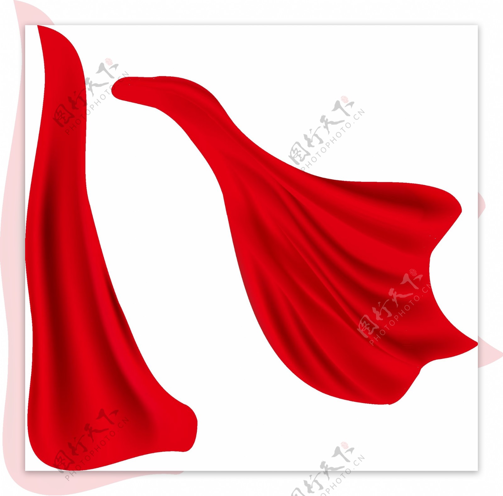 红色绸缎飘带素材图片
