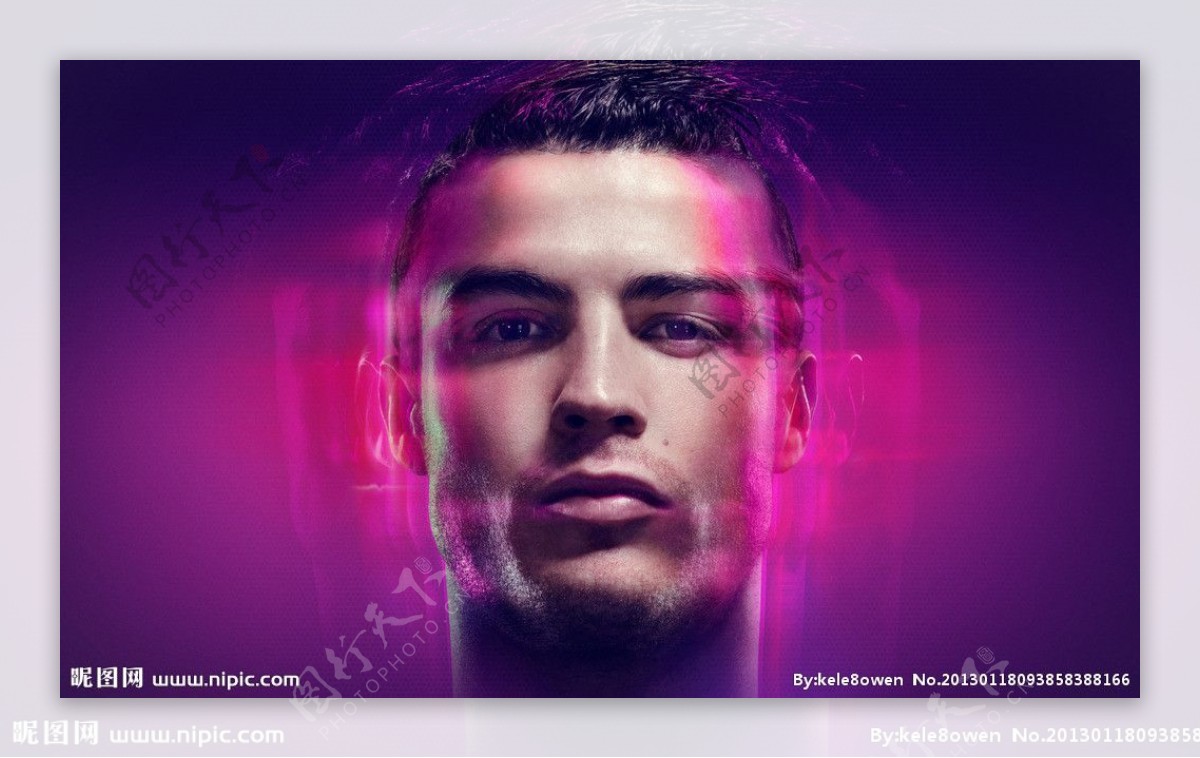 NIKE足球系列C罗广告宣传平面广告图片
