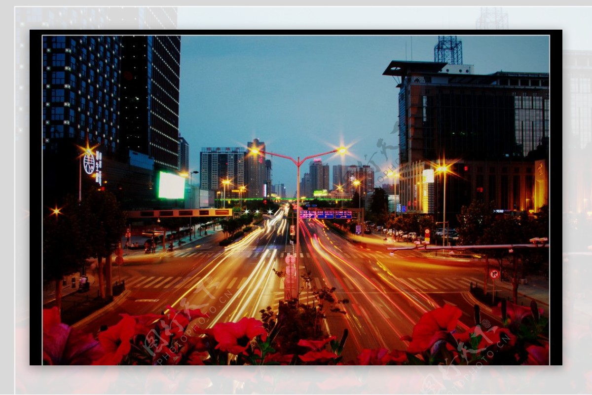 西安市未央区经济技术开发区夜景图片