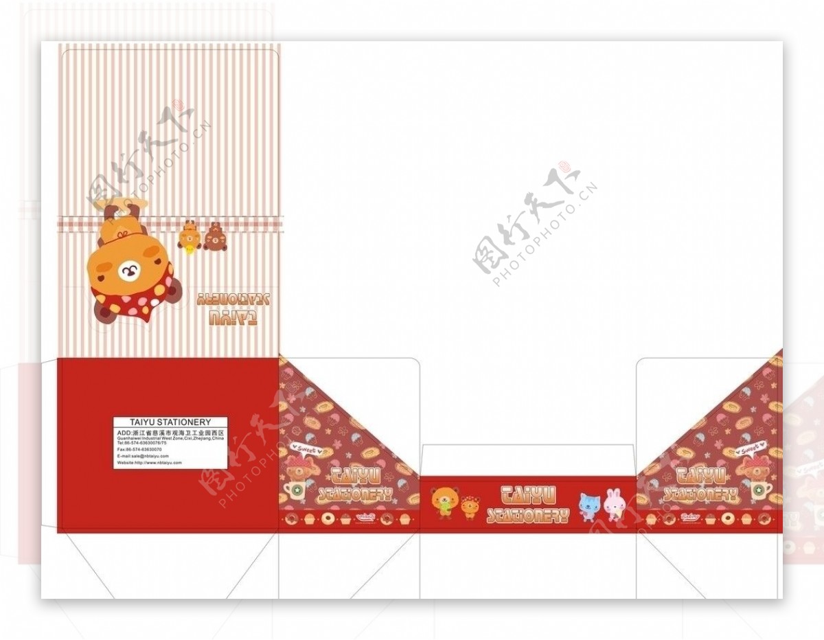 韩国卡通文具包装小红帽图片