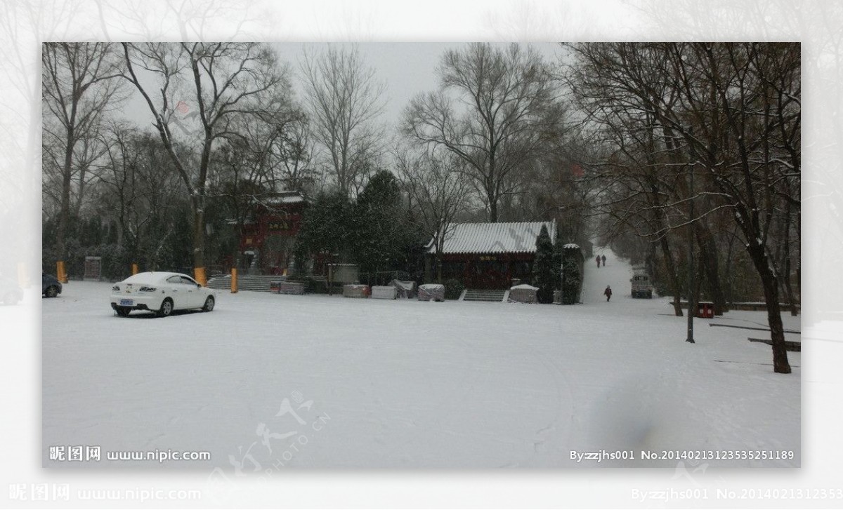 嵩阳书院雪景图片