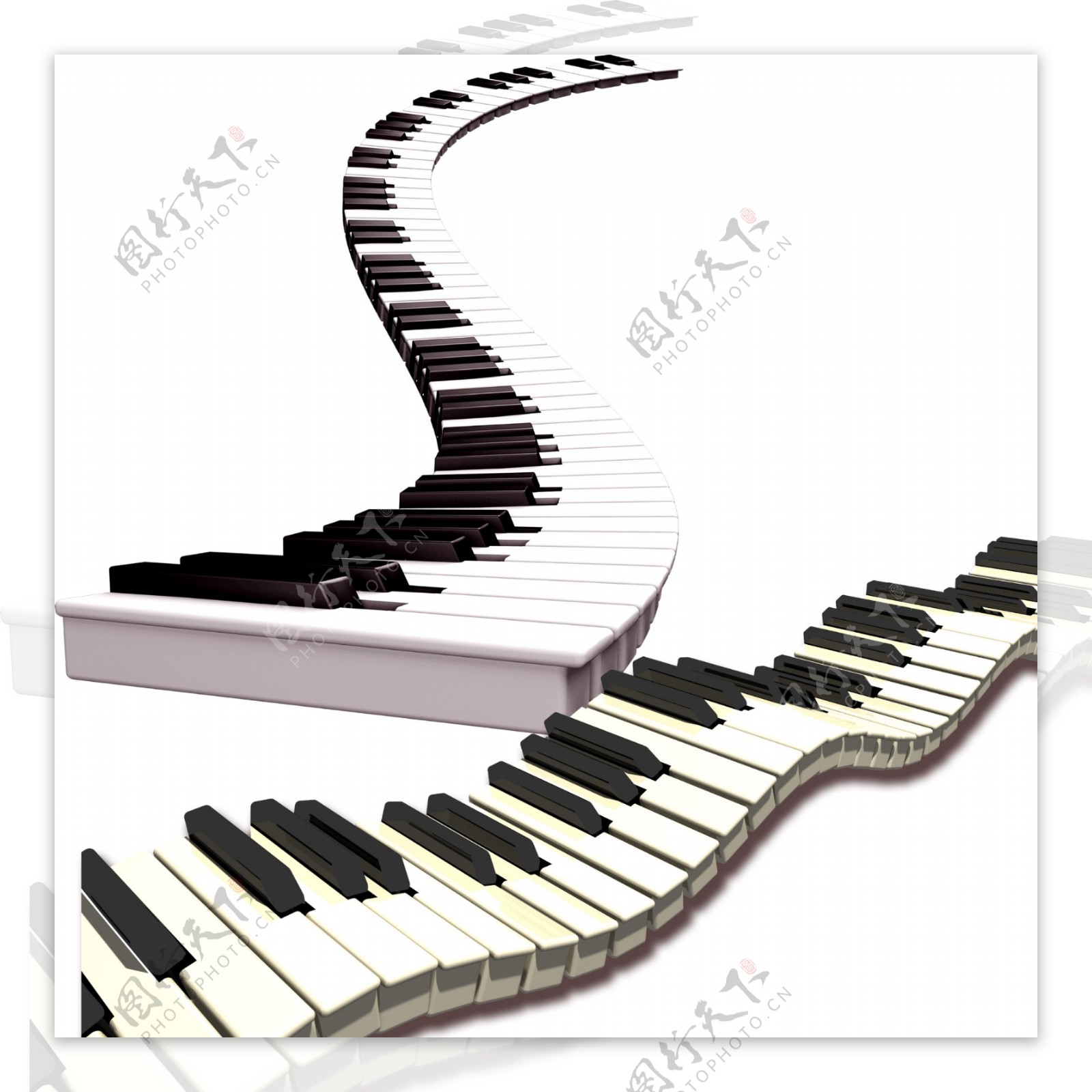 钢琴键素材图片