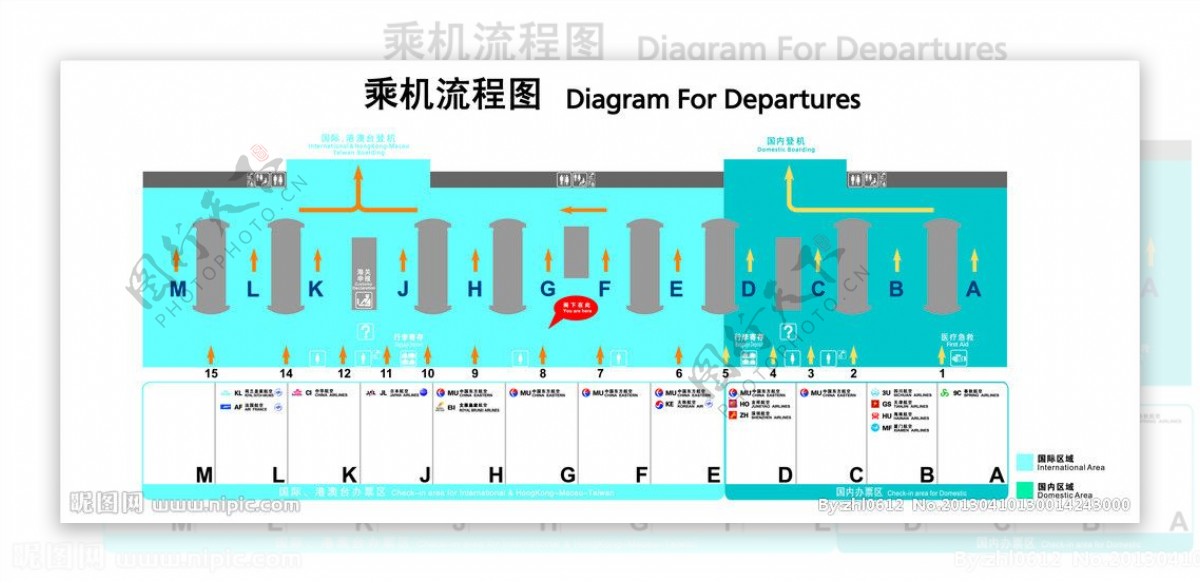 机场流程图图片