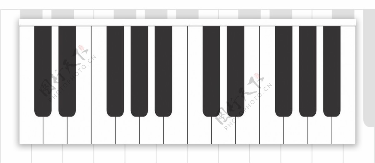 琴键素材矢量图图片