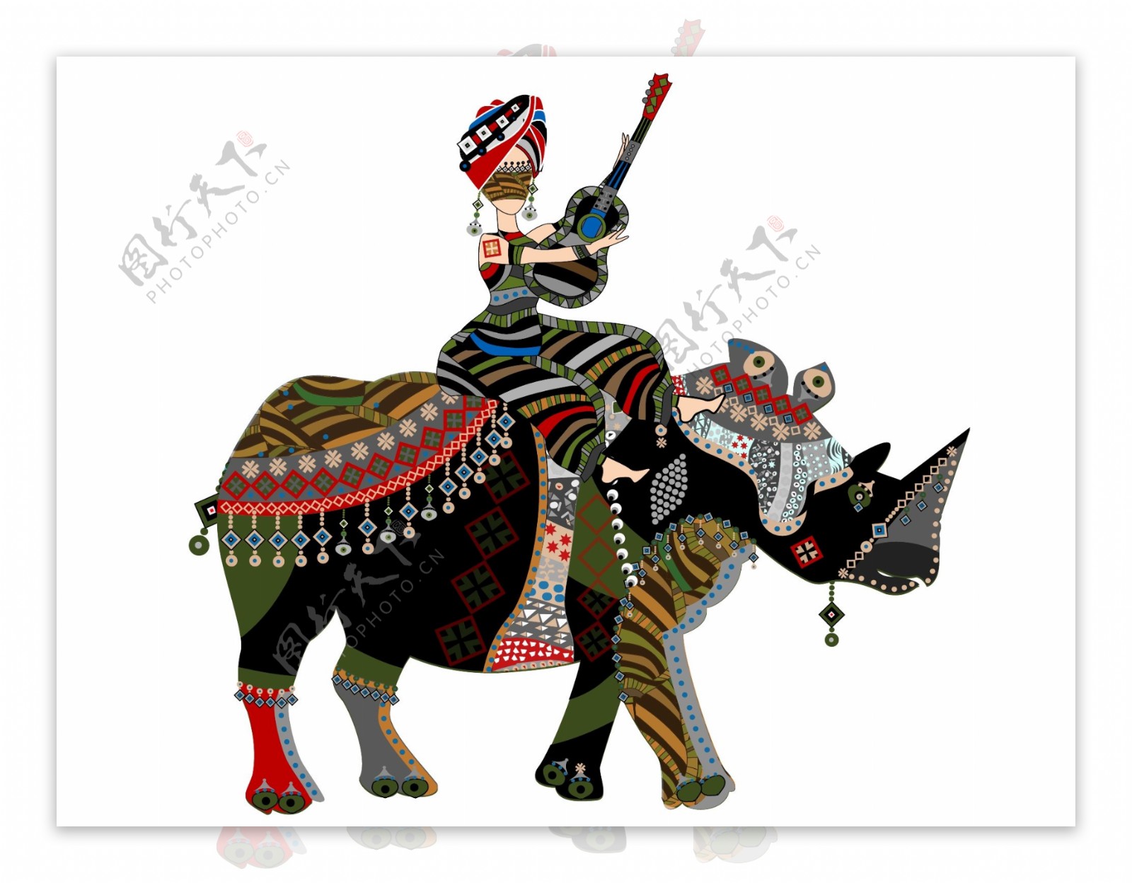 非洲民族插图图片