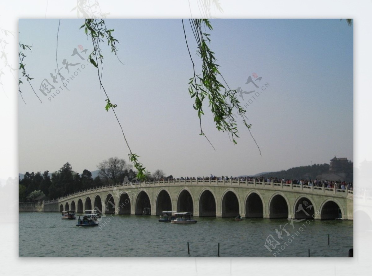 颐和园的17孔桥图片