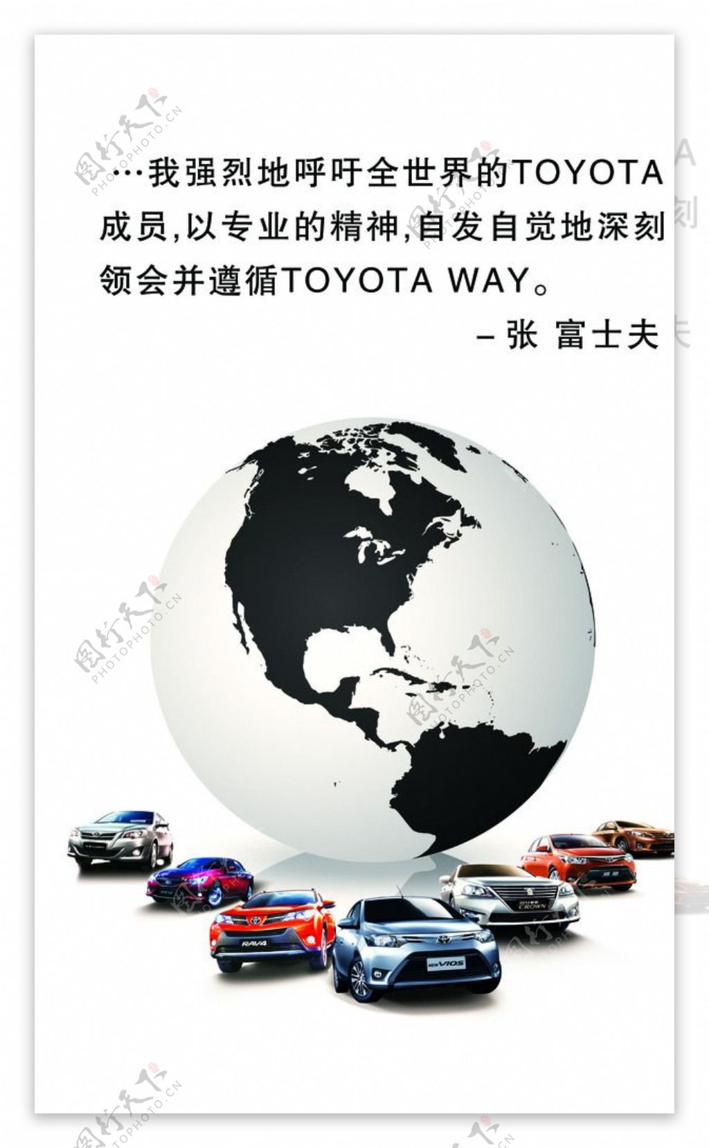 丰田汽车历史展板图片