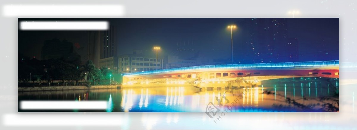 城市桥梁照明图片