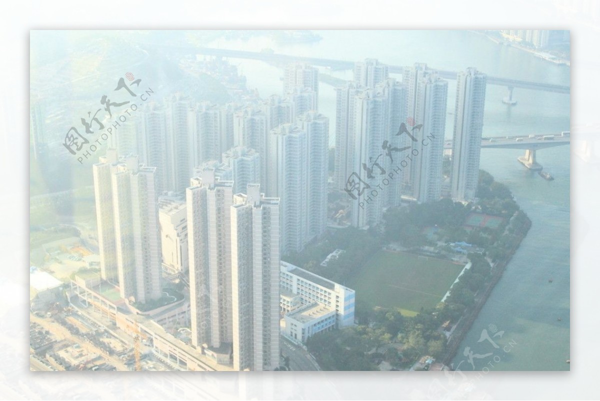 香港酒店顶层早晨海景图片