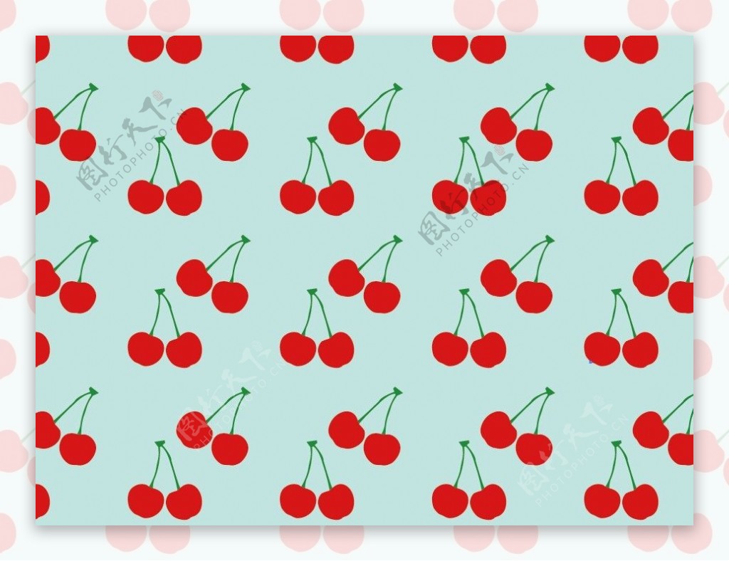 樱桃花布向量图图片