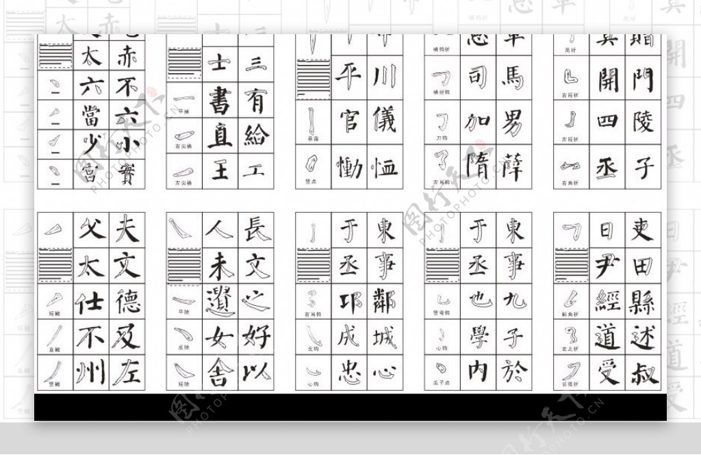 极大心血整本字贴矢量化10页图片