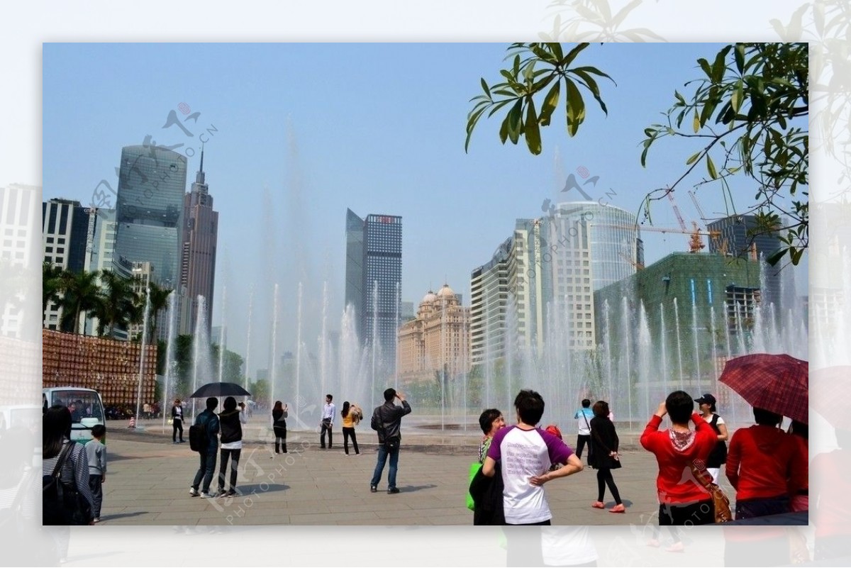 广州中轴喷泉图片