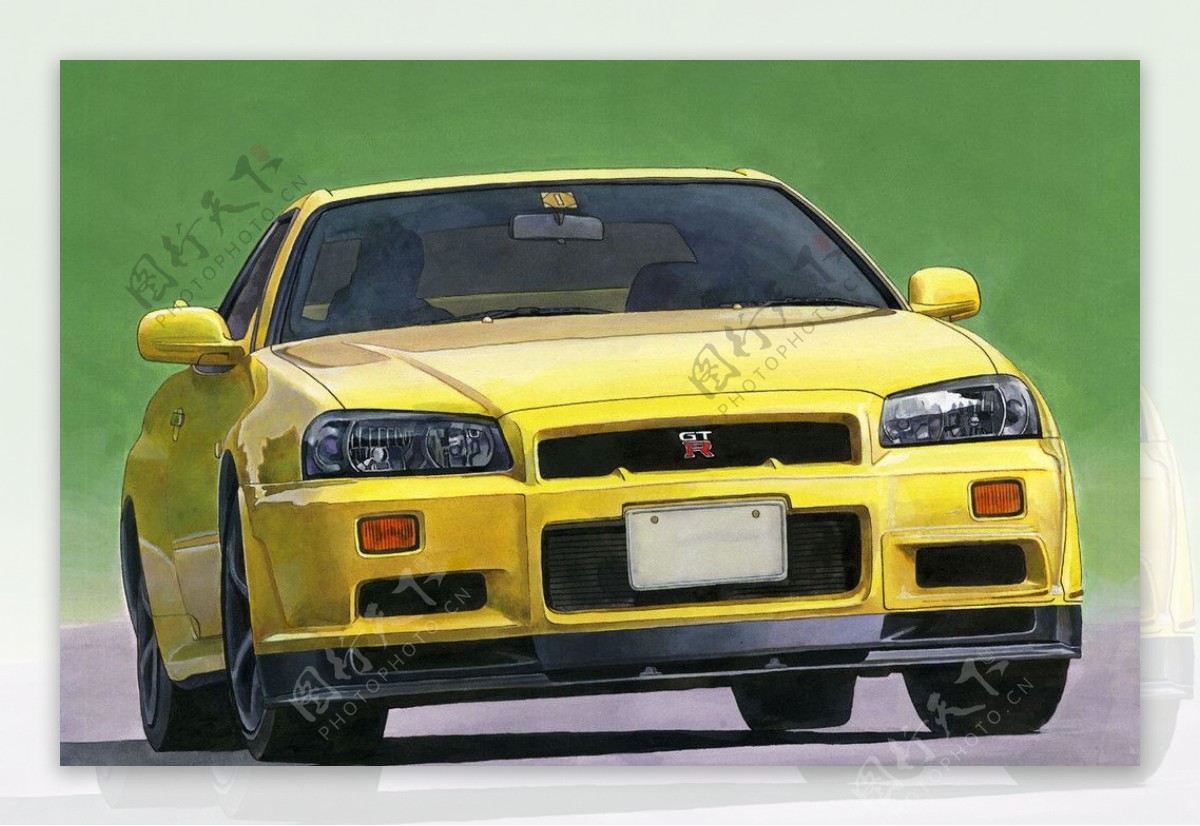 黄色GTR图片