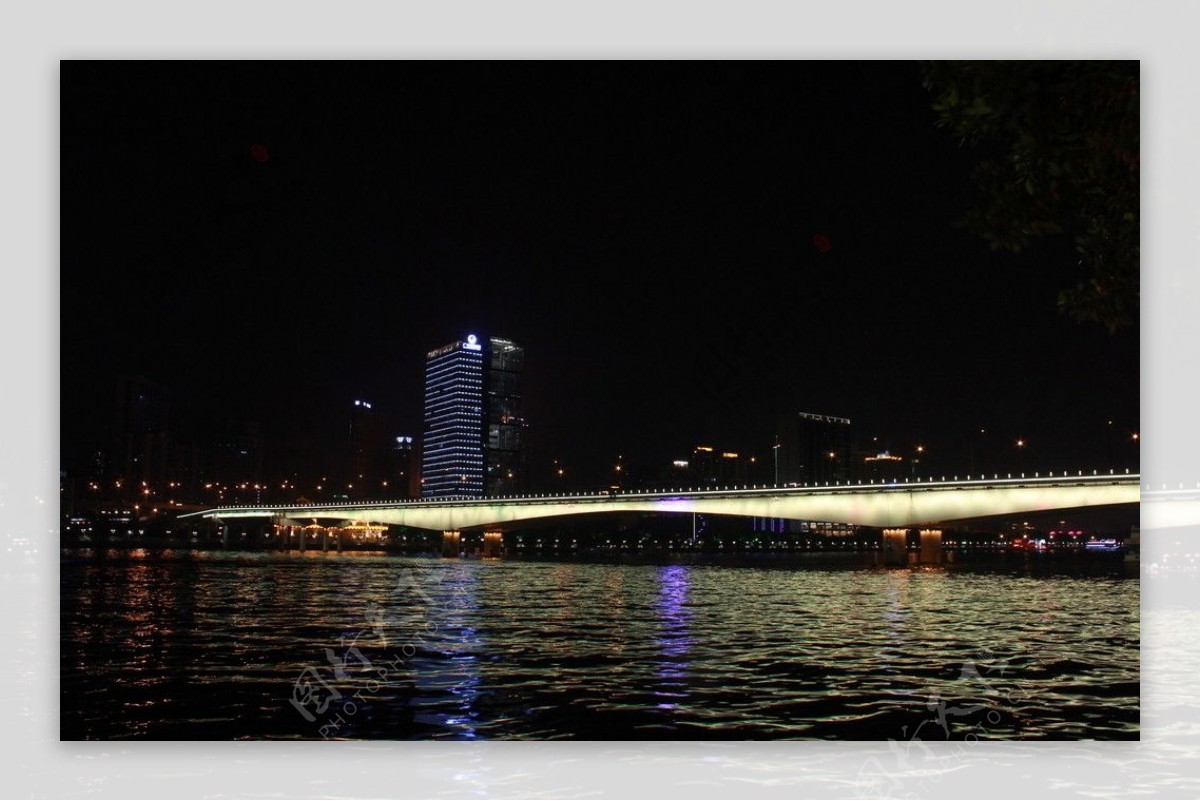 珠江夜景江湾桥图片