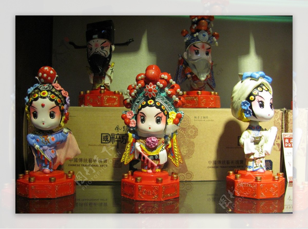 成都锦里的京剧玩偶图片