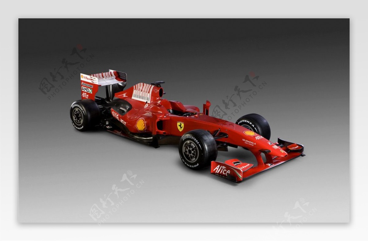 法拉利F60红色赛车图片