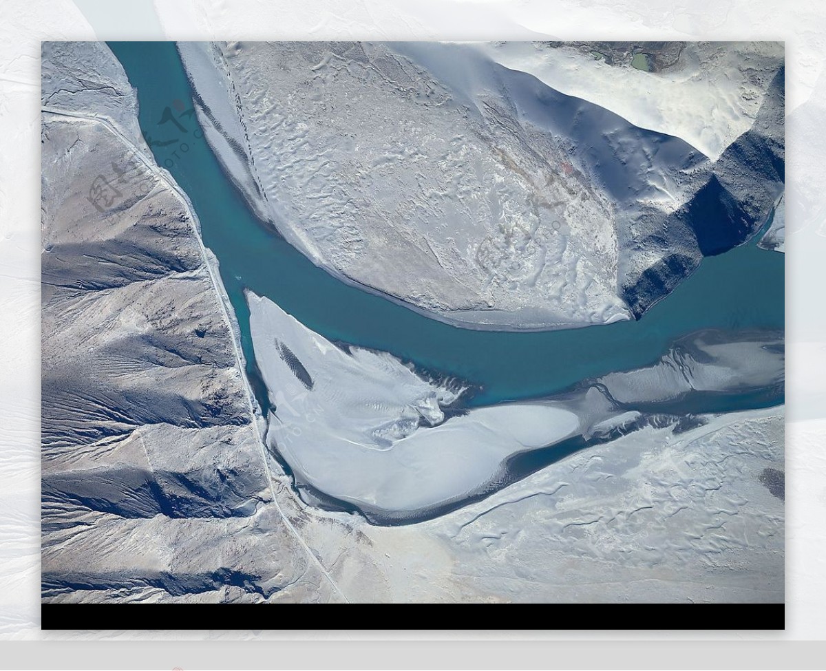 冰川河流图片