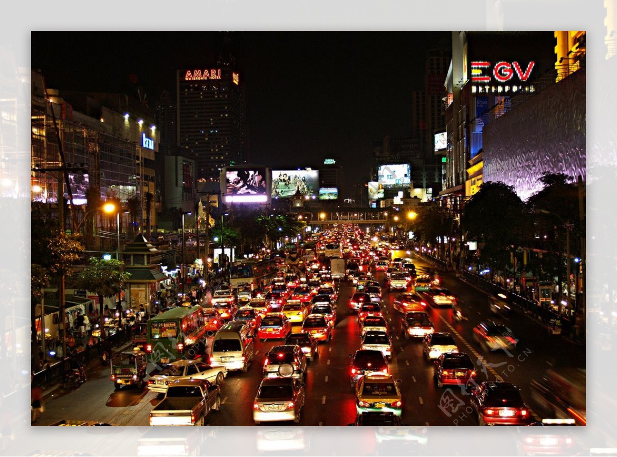 城市公路夜景图片