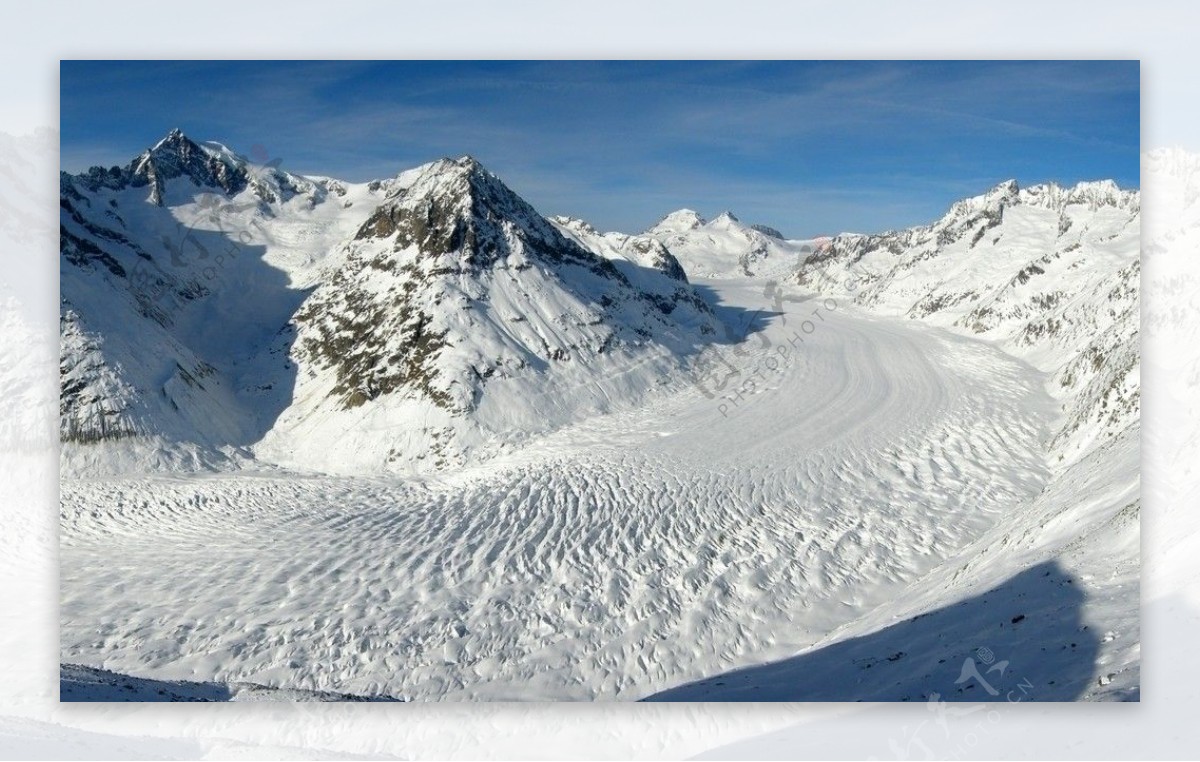 瑞士瓦莱州的阿莱奇冰川图片