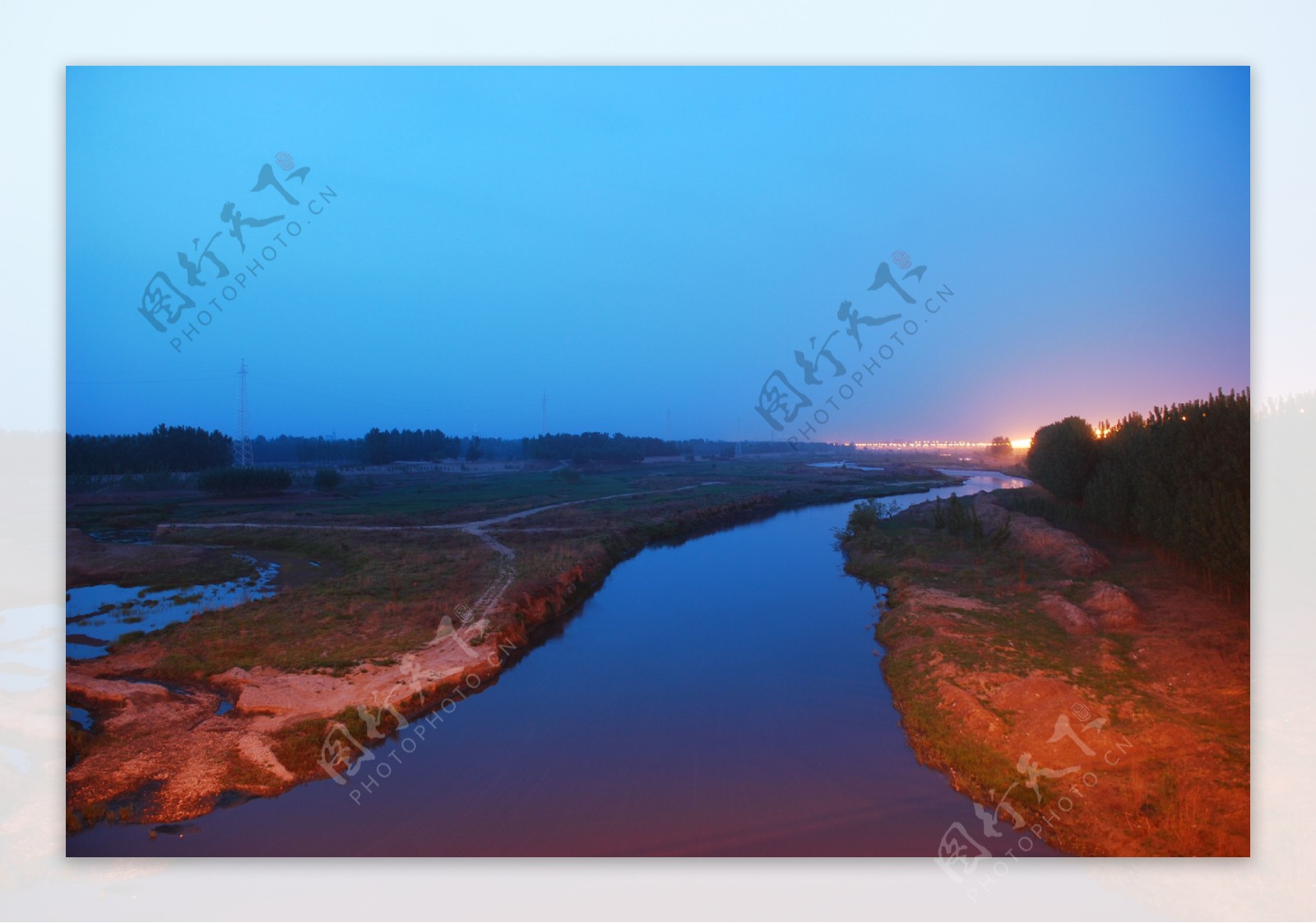 汾河夜景图片