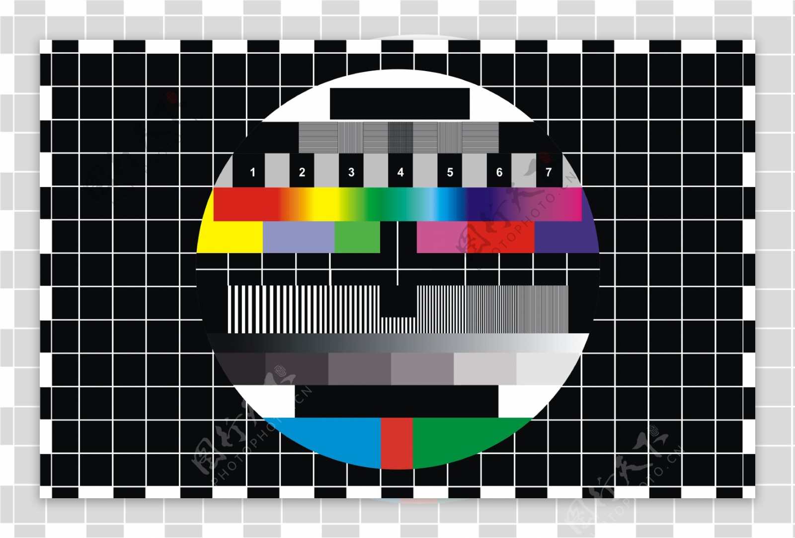 彩色电视信号测试图图片