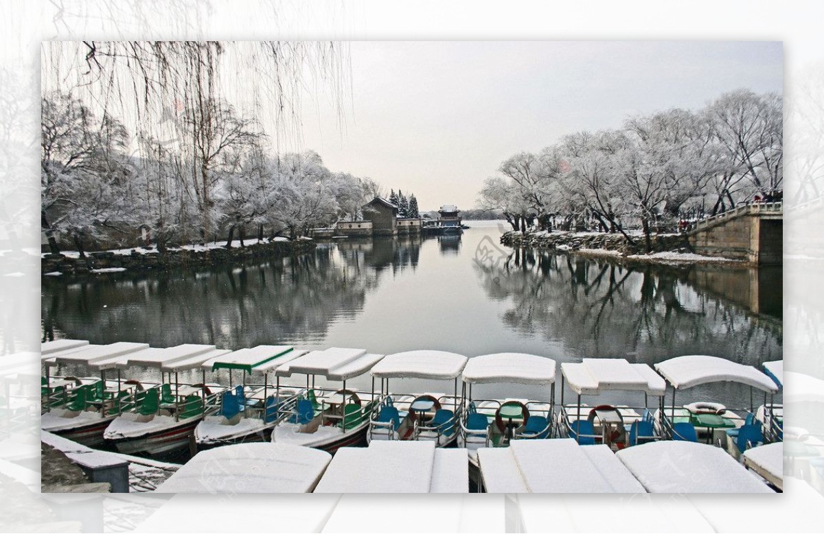颐和园西提雪景图片