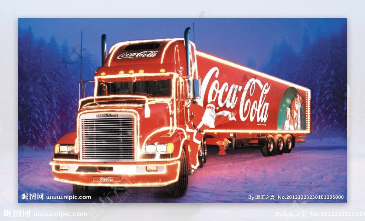 可口可乐圣诞卡车图片