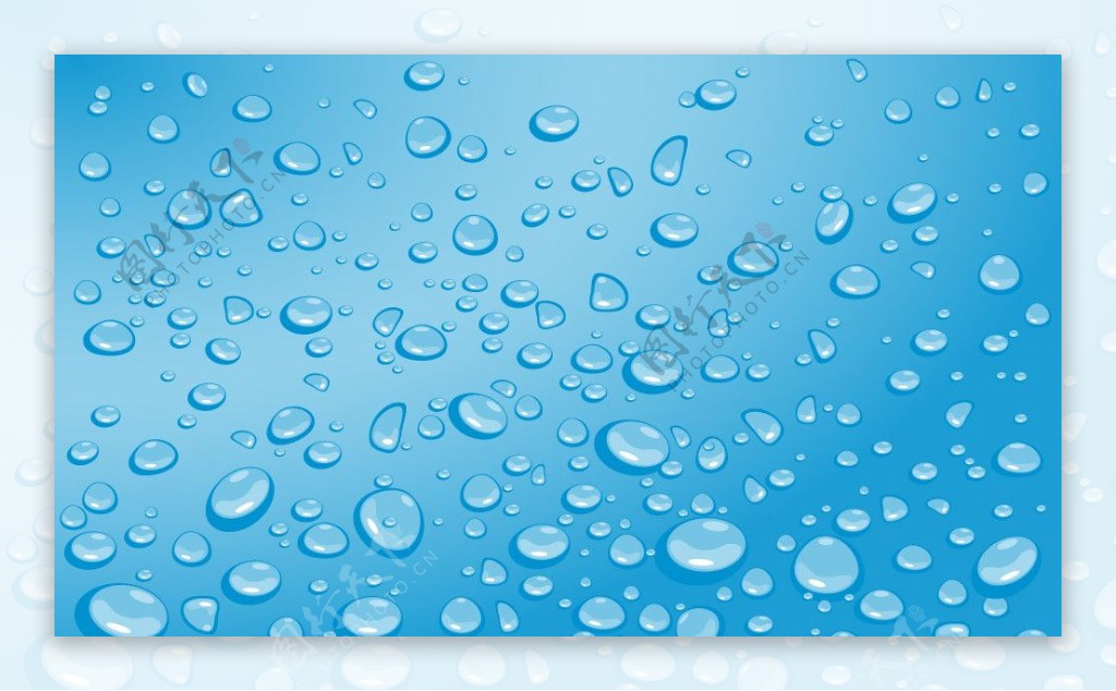 蓝色水珠水滴背景图片