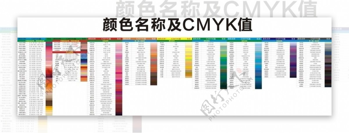 CMYK色谱图片