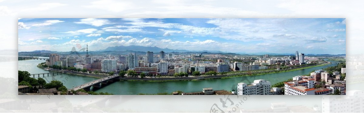 上饶市全景图片