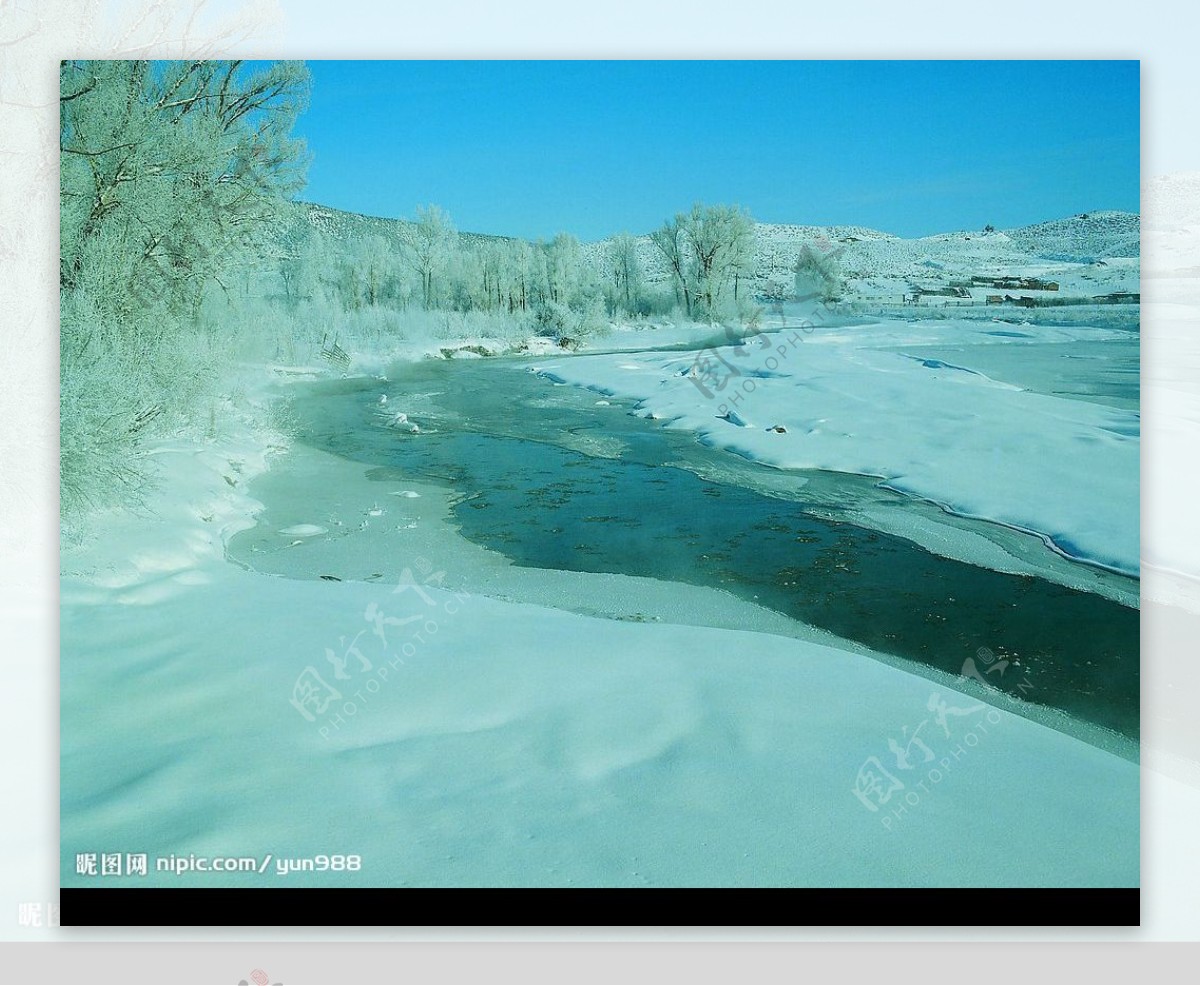 精品底纹素材冬天雪景图片