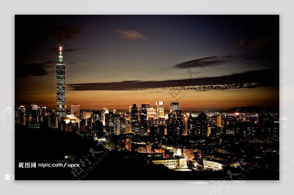 台北黄昏美景图片