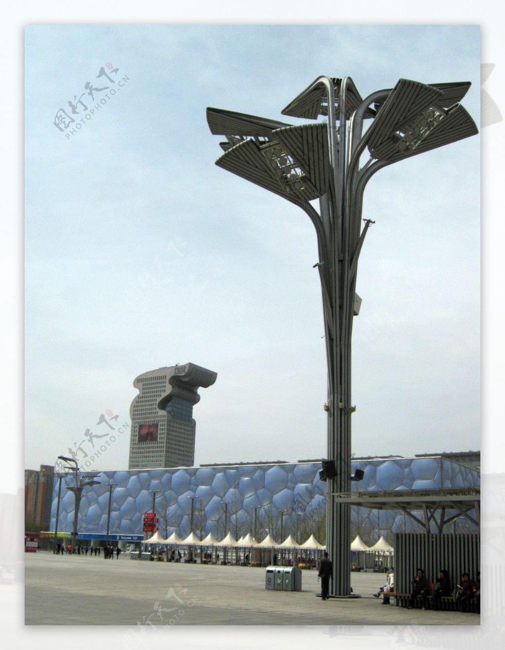 北京奥林匹克公园水立方鸟巢图片