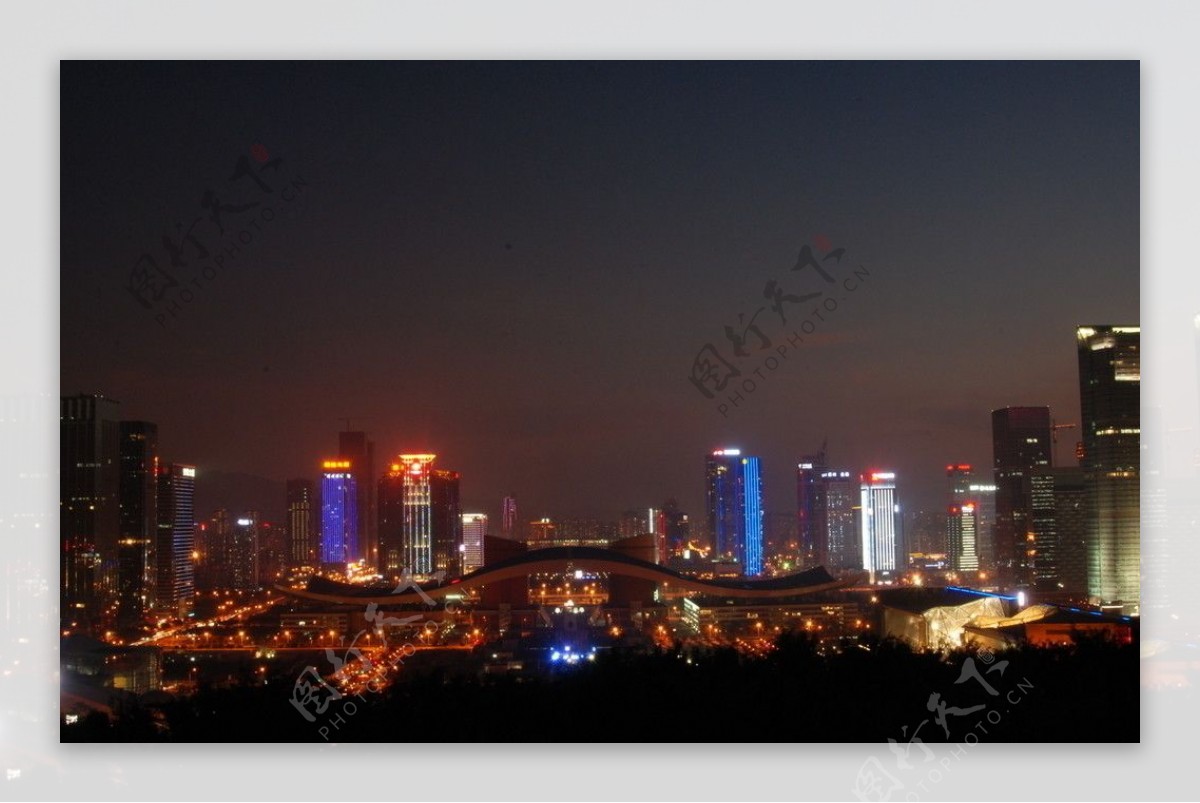 深圳CBD夜景图片