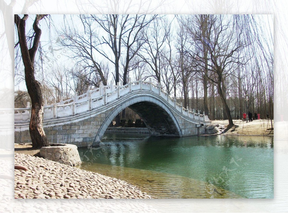 公园石桥图片