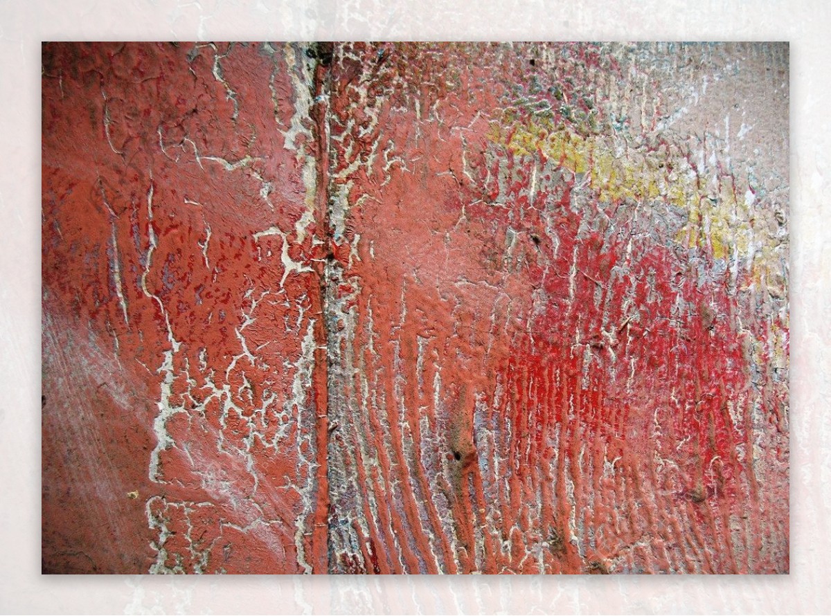 红色龟裂木板图片
