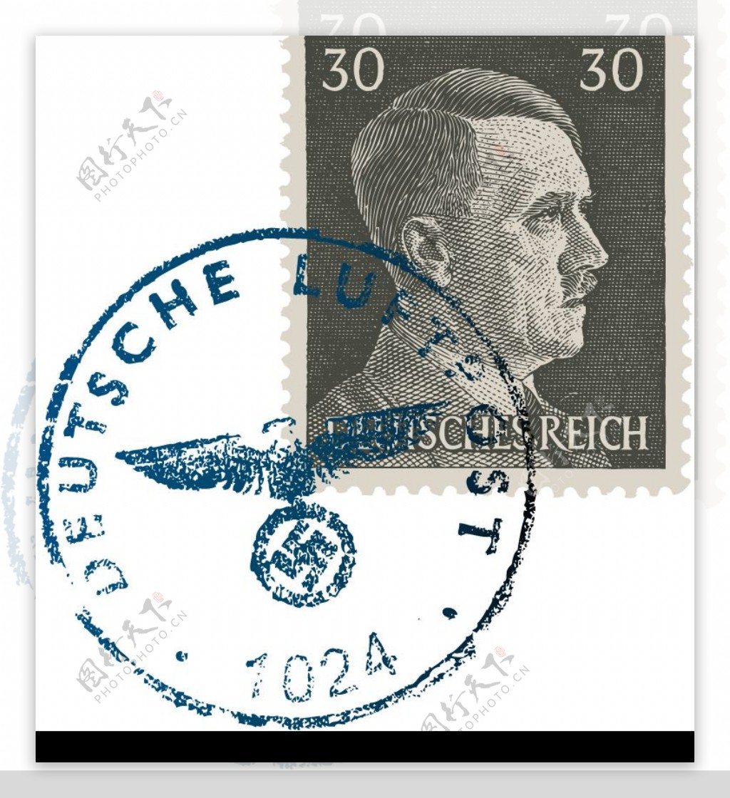 二战邮票邮戳图片
