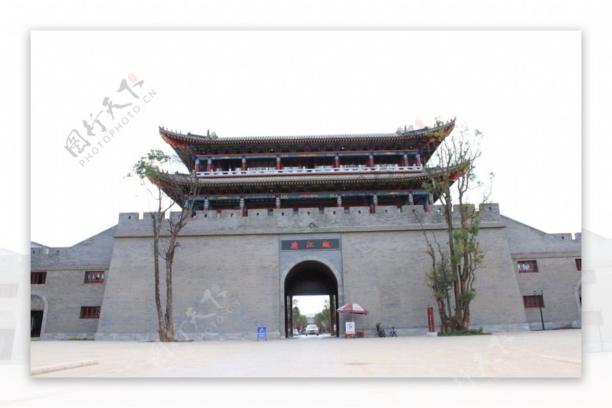 彝人古镇德江城城门楼图片
