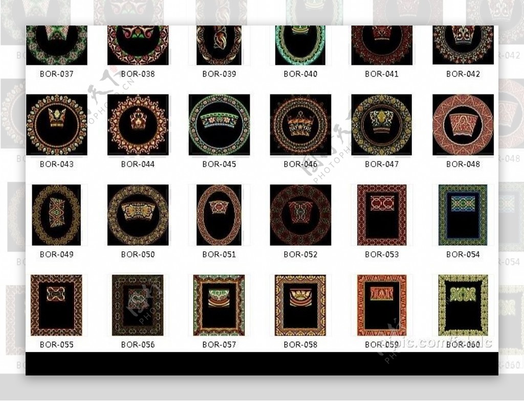 阿拉伯文化图库阿拉伯蔓藤花纹全128款图片