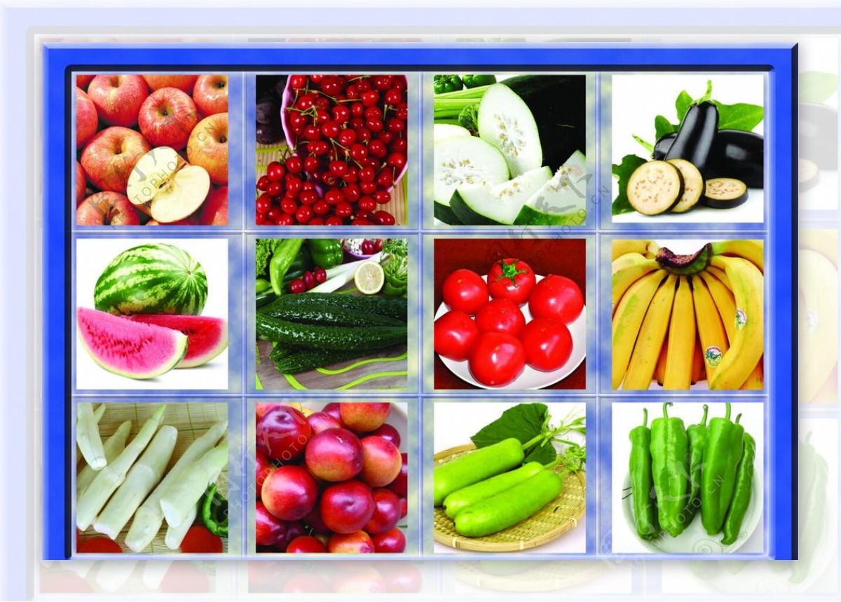 水果疏菜展板图片