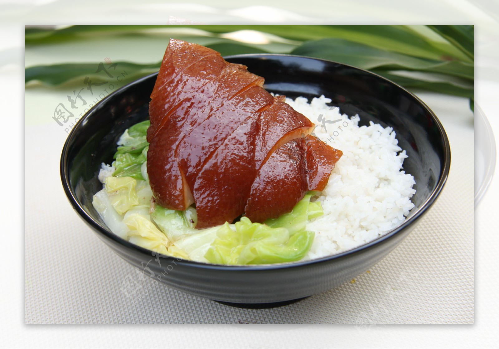 猪手饭包菜米饭图片