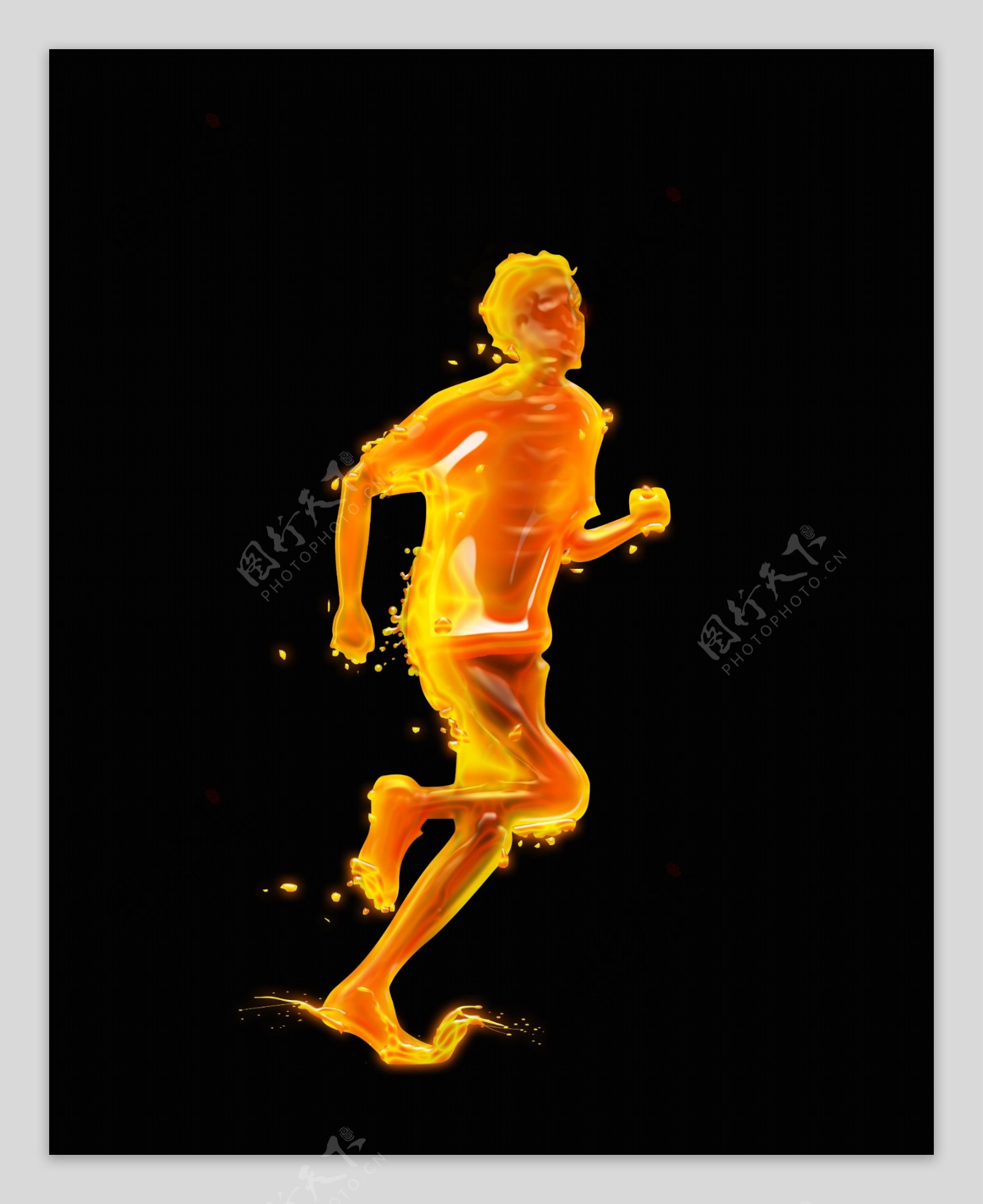 奔跑的人润滑油图片