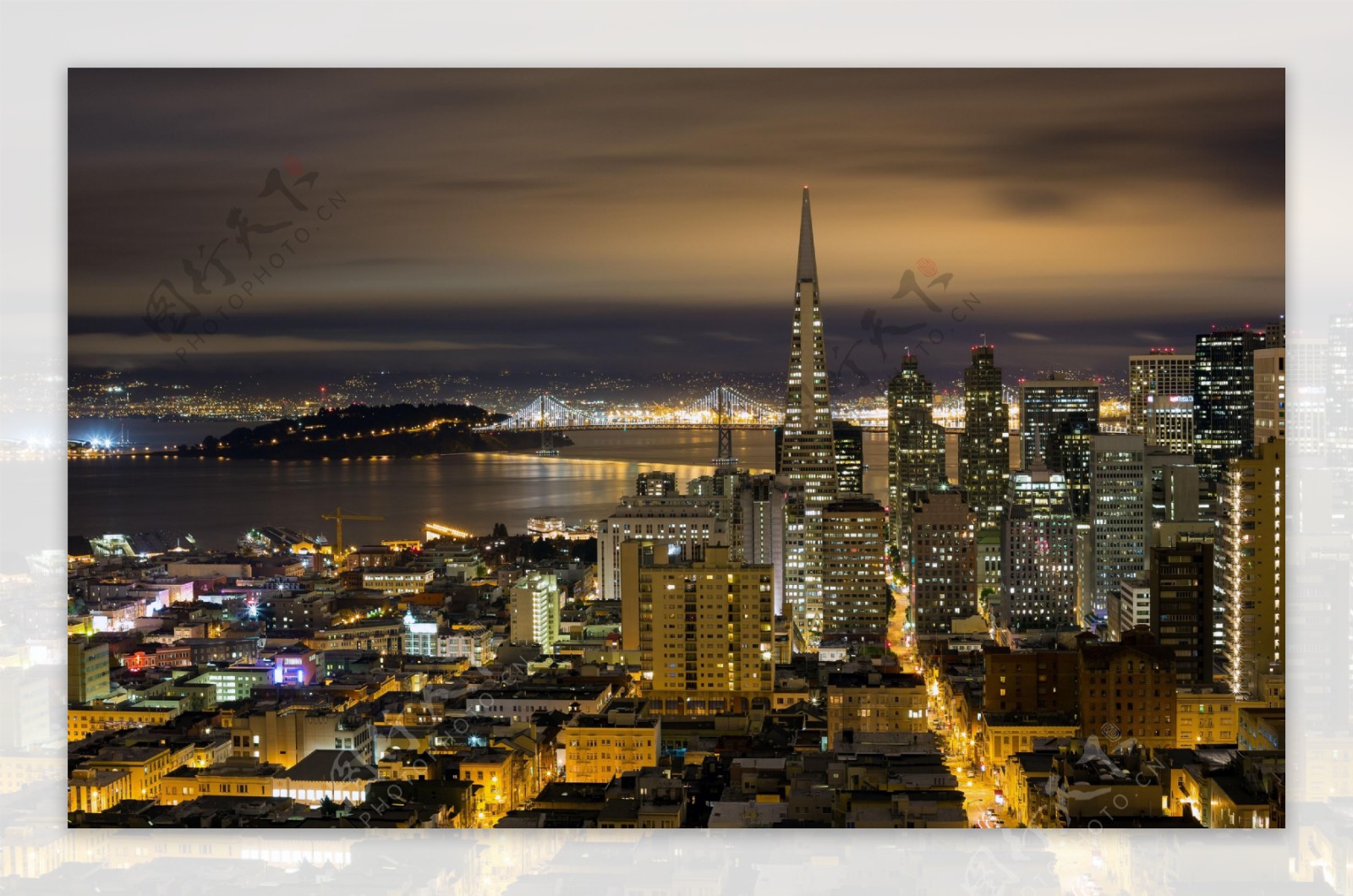 旧金山夜景俯瞰图片