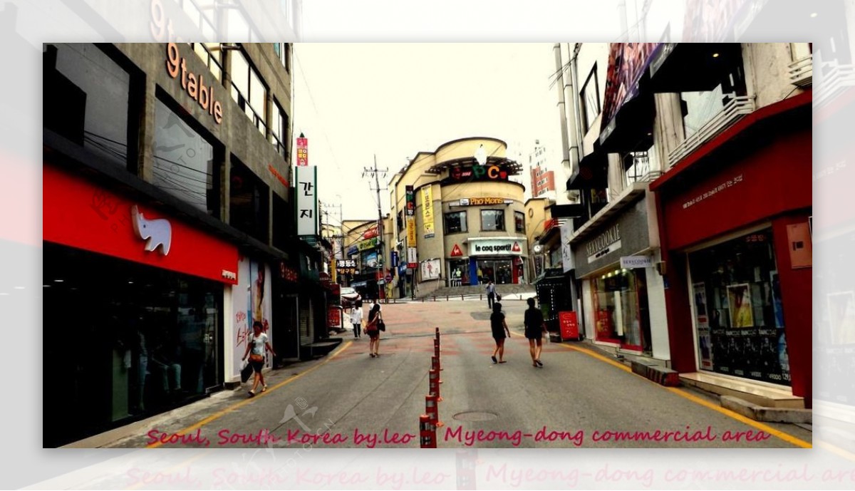 韩国明洞步行街图片