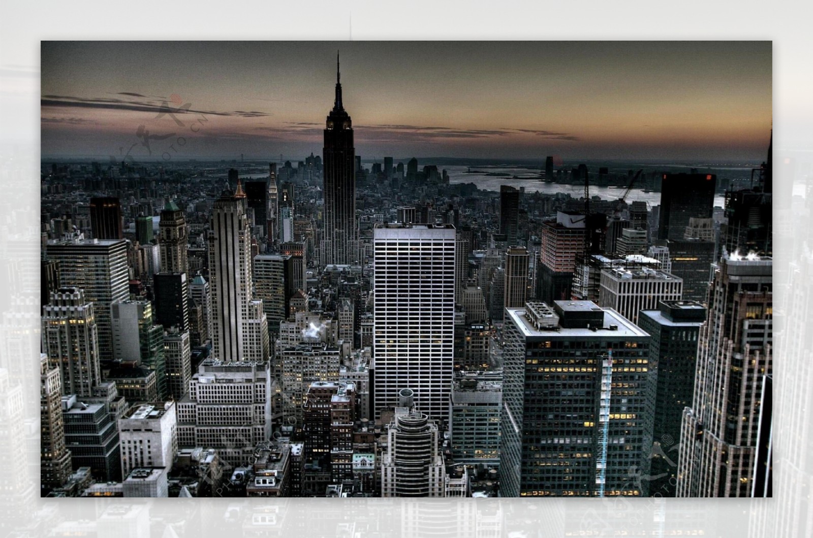 纽约曼哈顿黄昏图片