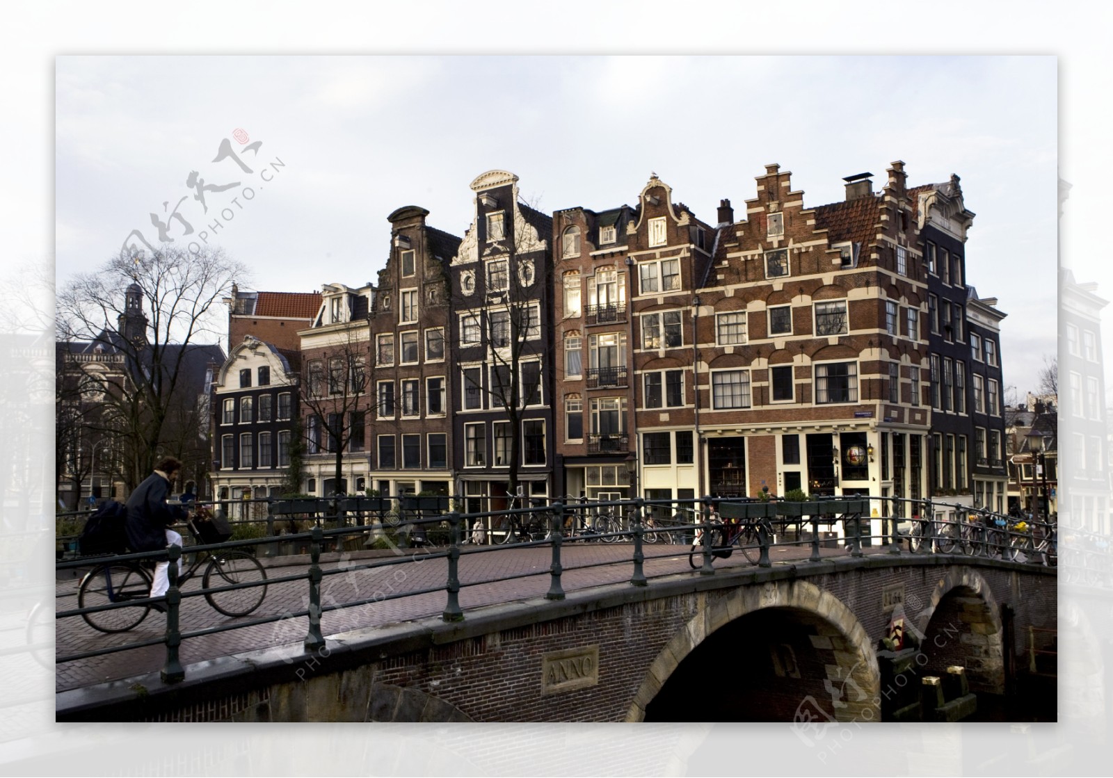 阿姆斯特丹运河岸景图片