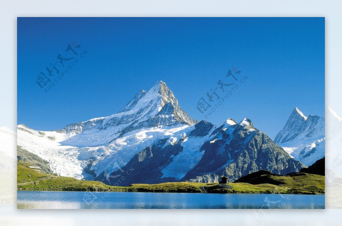 瑞士阿尔俾斯山春色图片